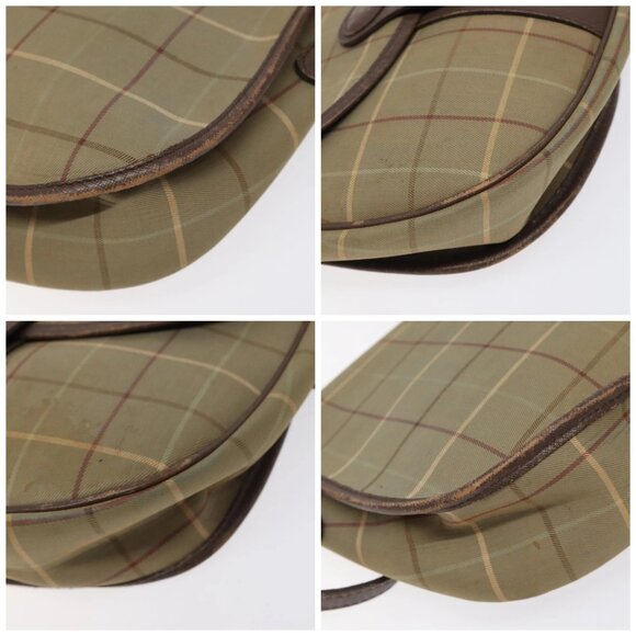 Burberrys Nova Check Shoulder Bag Canvas Beige Gold Auth BA2319 - Picture 14 of 16